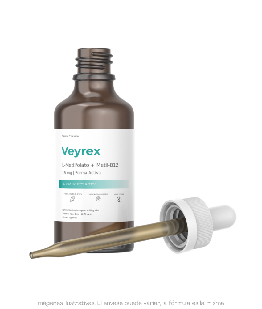 Veyrex L-Metilfolato + Metil B12 (30ML)