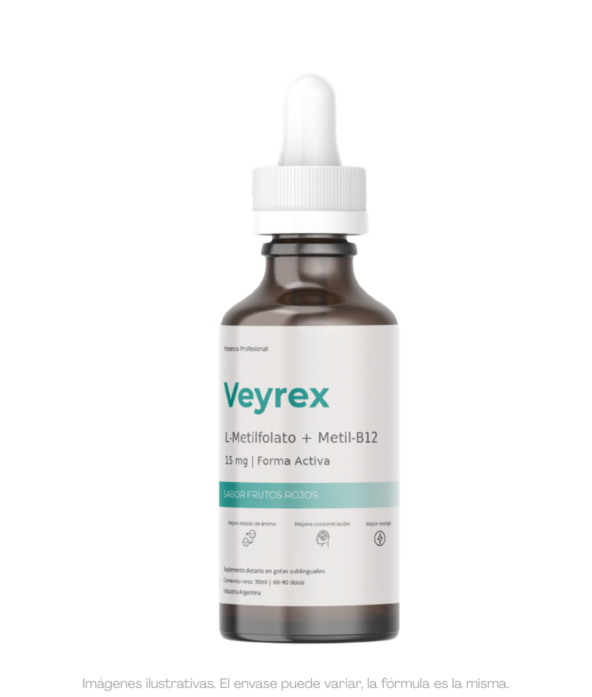 Veyrex L-Metilfolato + Metil B12 (30ML)