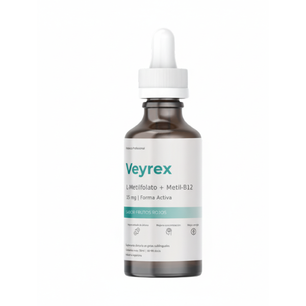 Veyrex L-Metilfolato + Metil B12 (30ML)